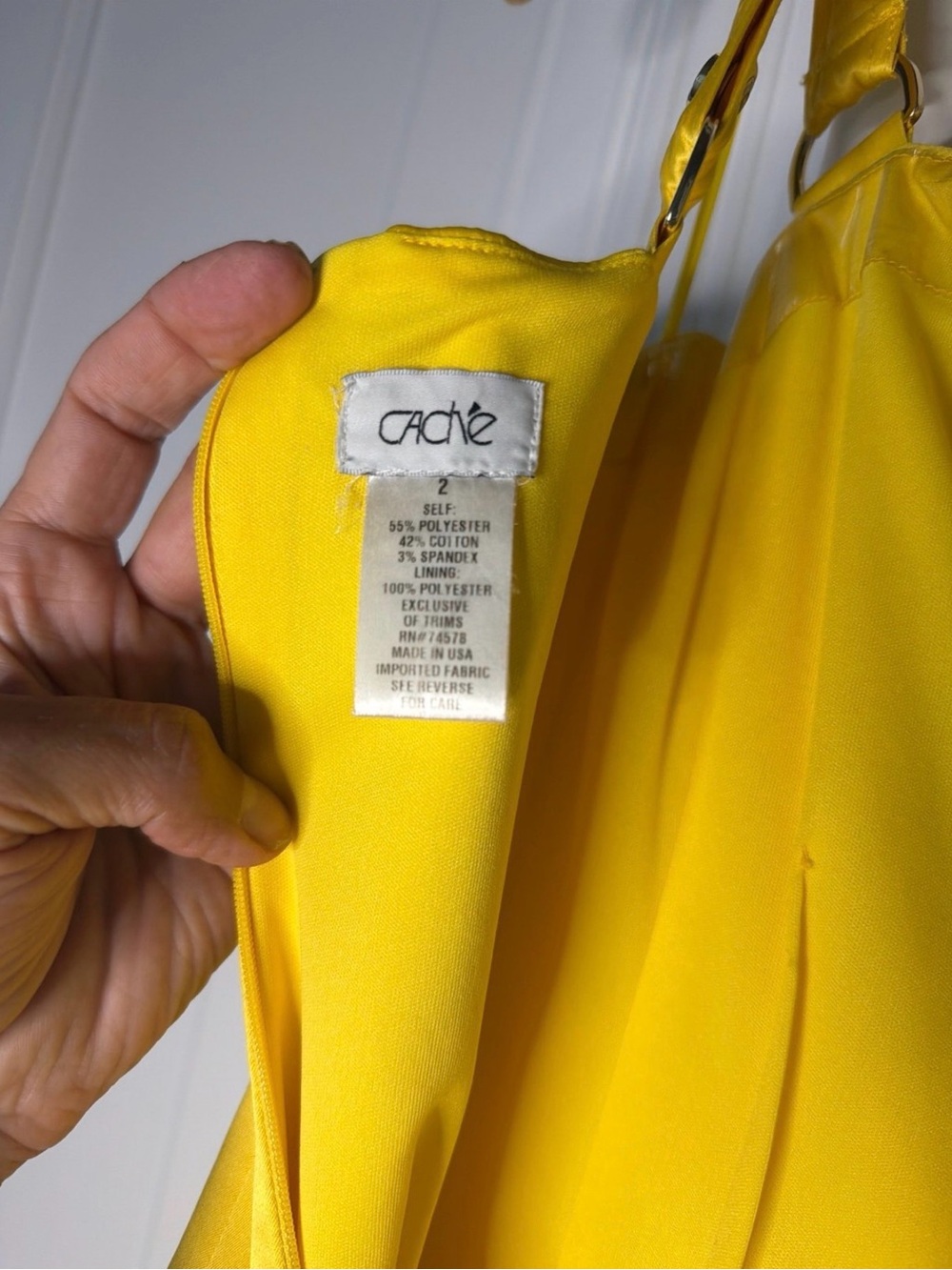 Cache Yellow Lace-Up Sheath Midi Dress - Picture 5 of 6